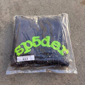 Sp5der Wait Web Hoodie Slate Grey